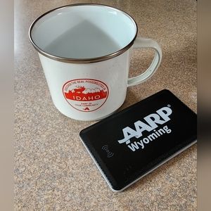 Portable Charger Power Bank & AARP Cup NWOT